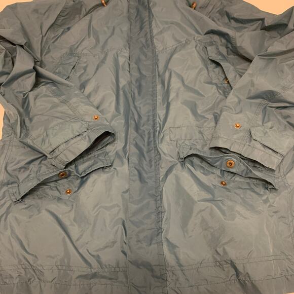 Vintage GAP Windbraker Coat Men S Teal Soft Shell Mesh Liner Full Zip 4 Pockets - Picture 7 of 12